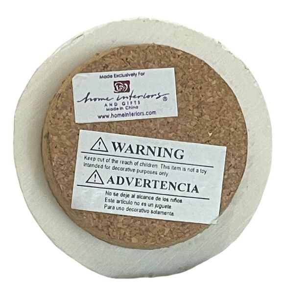 Home Interiors Snowman Family Candle Topper‎ Jar Shade Ceramic Christmas Retired - Picture 6 of 7